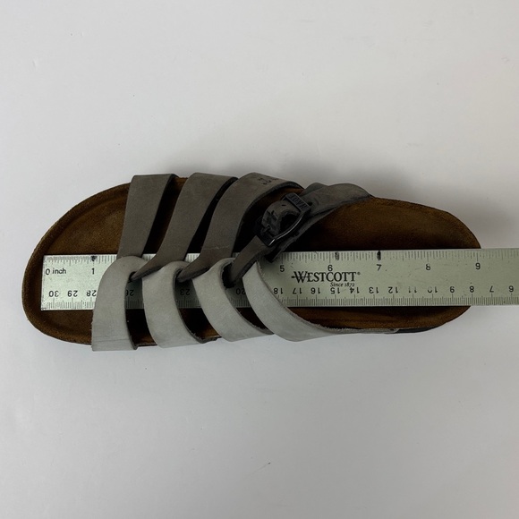 Naot Leather Multi-Strap Lining Sandals Cork Footbed Comfort Shoes Gray Silver 5 - Picture 13 of 14